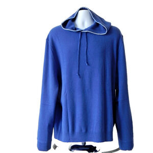 NWT RLX RALPH LAUREN Washable Cashmere Hoodie Pullover Sweater Blue Men’s XXL